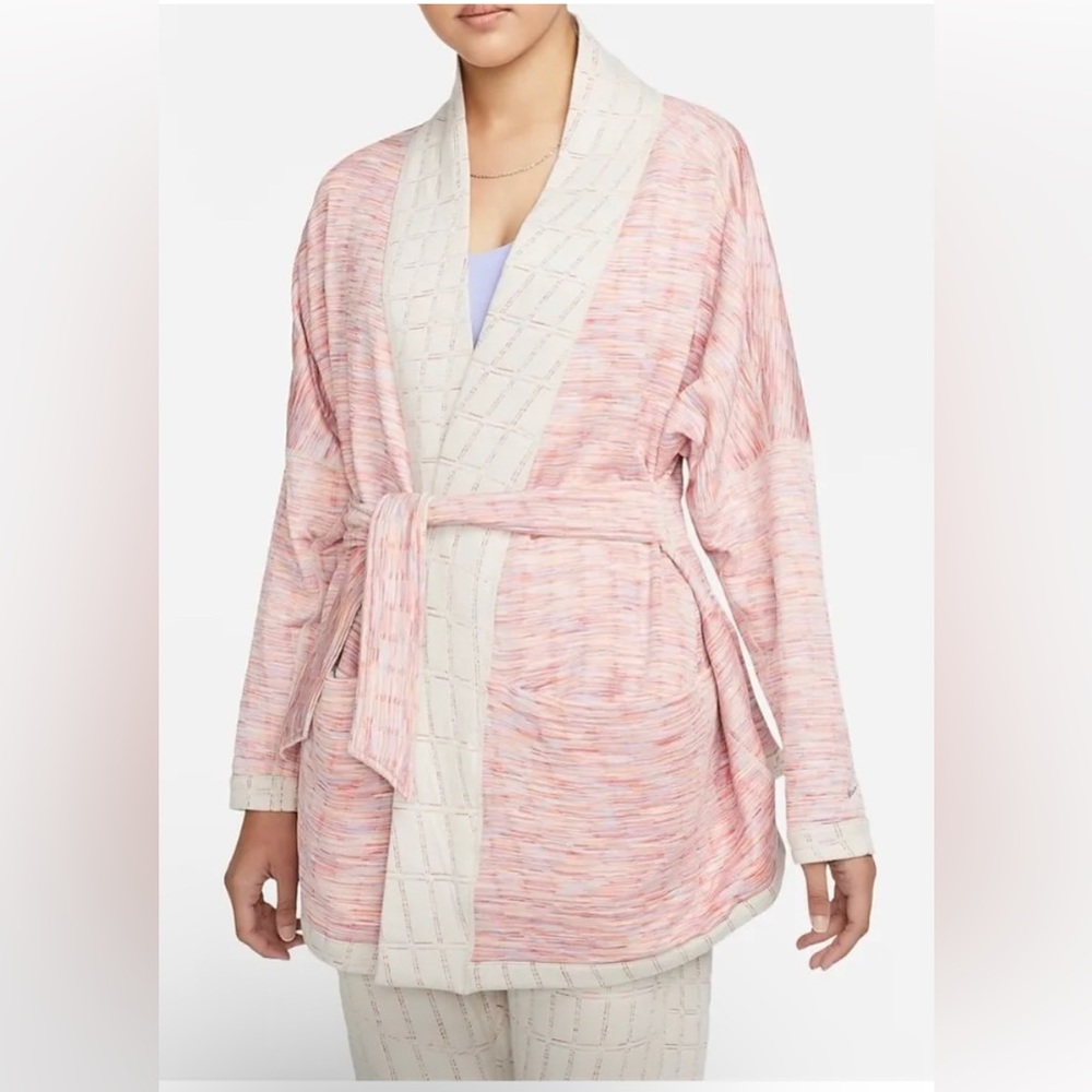 NWT Nike Yoga Robe Therma-FIT Luxe Women’s 2X Jacquard Top Cardigan Reversible